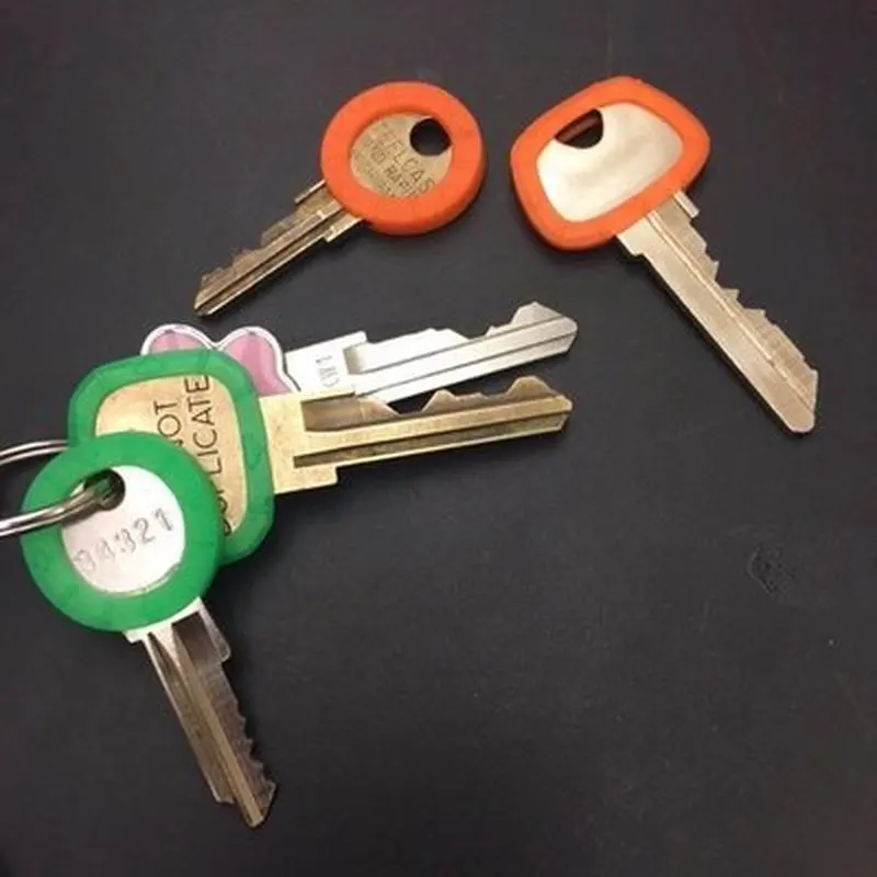 

New Color 8/16/32pcs Hollow Environmental Protection Multi Color Rubber Soft Key Locks Keys Cap Key Covers Topper Keyring