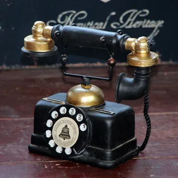 

European style retro resin telephone model 16x10x19cm handicraft nostalgic ornament home decoration toy gift a1617