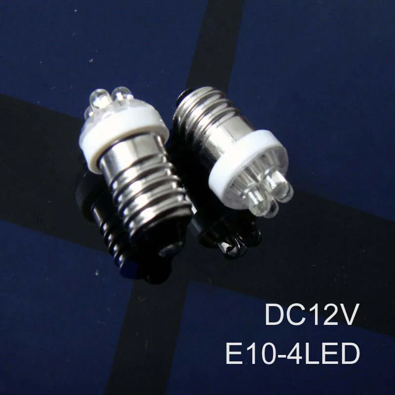 

High quality 12V E10 Led Car Instrument Lights,E10 12v Auto Led Dashboard Warning Indicator,E10 Bulbs free shipping 5pcs/lot