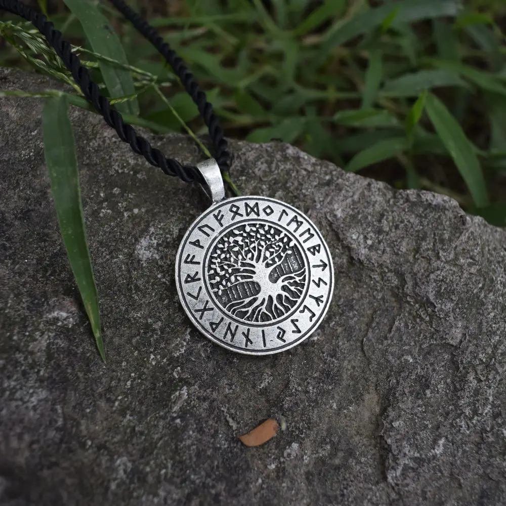 Yggdrasil Rune ожерелье с подвеской древо жизни викинга нордические ожерелья шарм