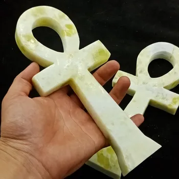 

DHXYZB 18cm Large size Natural gem stone crystal hsiuyen jade cross Carving mineral cross figurine home chapel for gift decor
