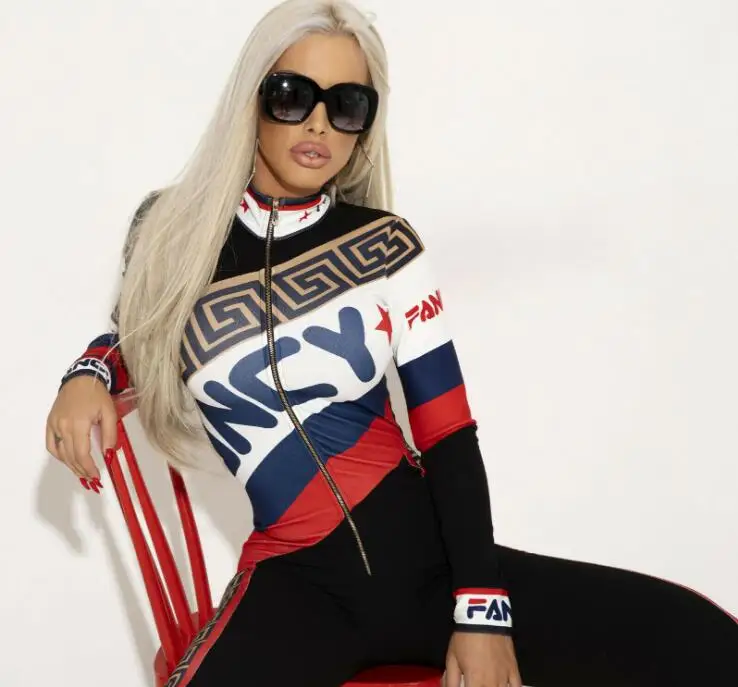 Sexy Long Sleeve Bodycon Female Jumpsuit 2018 Women Playsuit Letter Print Zipper Skinny Rompers Womens Jumpsuit Overalls Sexy Long Sleeve Bodycon Female Jumpsuit 2018 Women Playsuit Letter Print Zipper Skinny Rompers Womens Jumpsuit Overalls