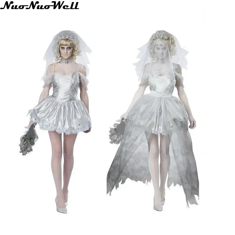 Women Vampire Zombie Dress Decadent Ghost Dead Bride Costumes