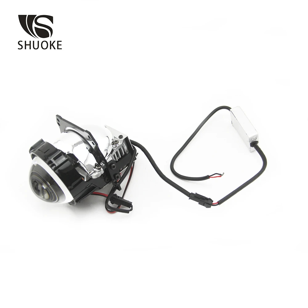  New Freeshipping Shuoke Mini Bi-LED Projector Lens Light 12V 6000K Retrofit Biled Bi LED Projector  - 32976971782
