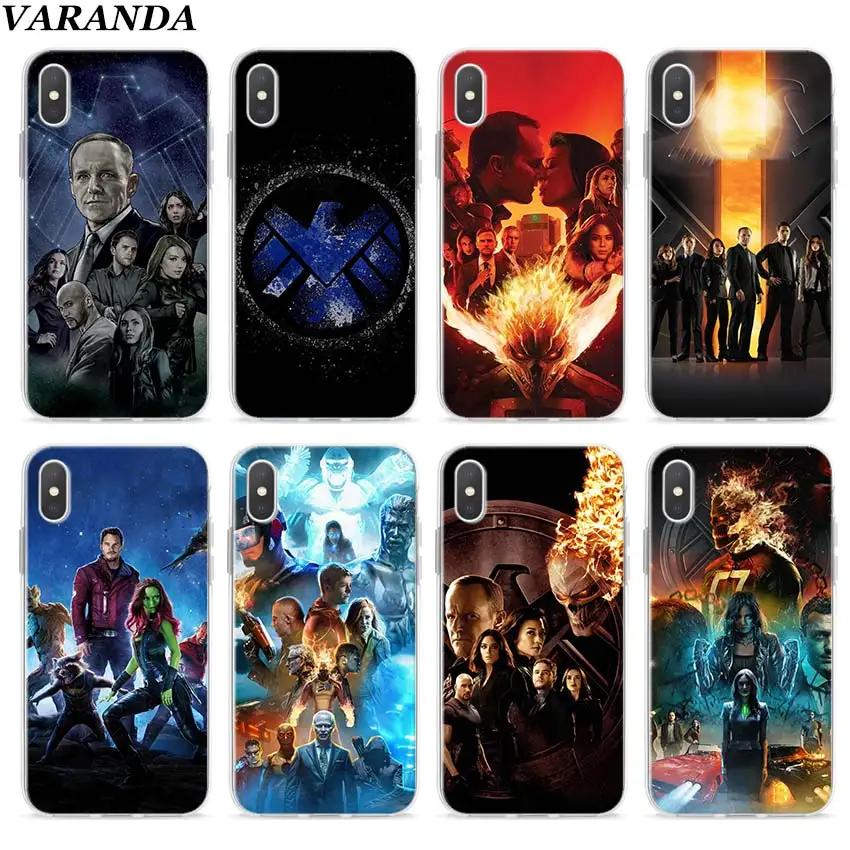 

Agents of SHIELD Clear Silicone Case for Apple iPhone 7 8 Plus 6 6s Plus 5 5s X XR XS MAX TPU Soft cases Coque