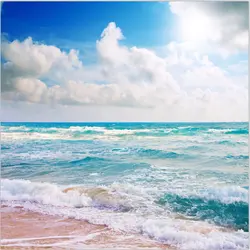 8x8ft облака небо лето синий морские волны песчаный пляж Пользовательские Фотографии Studio Фоны фонов винил f1308