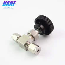 1 шт. BSP Нержавеющая сталь 1/" OD3.17mm Интегральная капота игольчатый клапан SS304 контроль потока круглая ручка фитинг трубы