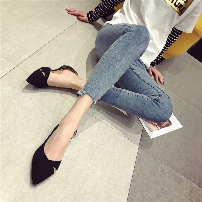 BEYARNEFashion Casual Flat Shoes Woman New Summer Breathable Comfortable Soft-soled Shoes Pointed Toe Shallow Flat Women Shoes