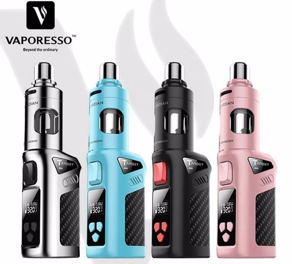 

Original Vaporesso Target Mini Kit 40W VW/VT 1400mah battery 2ml Guardian Tank Electronic Cigarette Target Mini Mod Free Freight