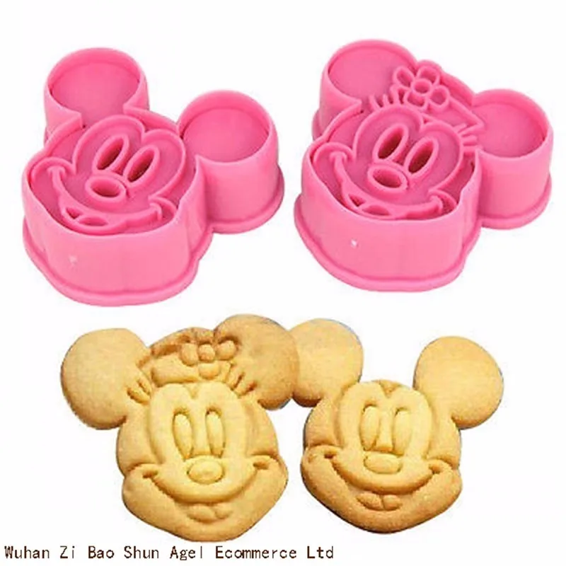 

2pcs Mickey Minny Mouse Fondant Cake Cookie Biscuit Cutter Mold Mould Tools Set SF127