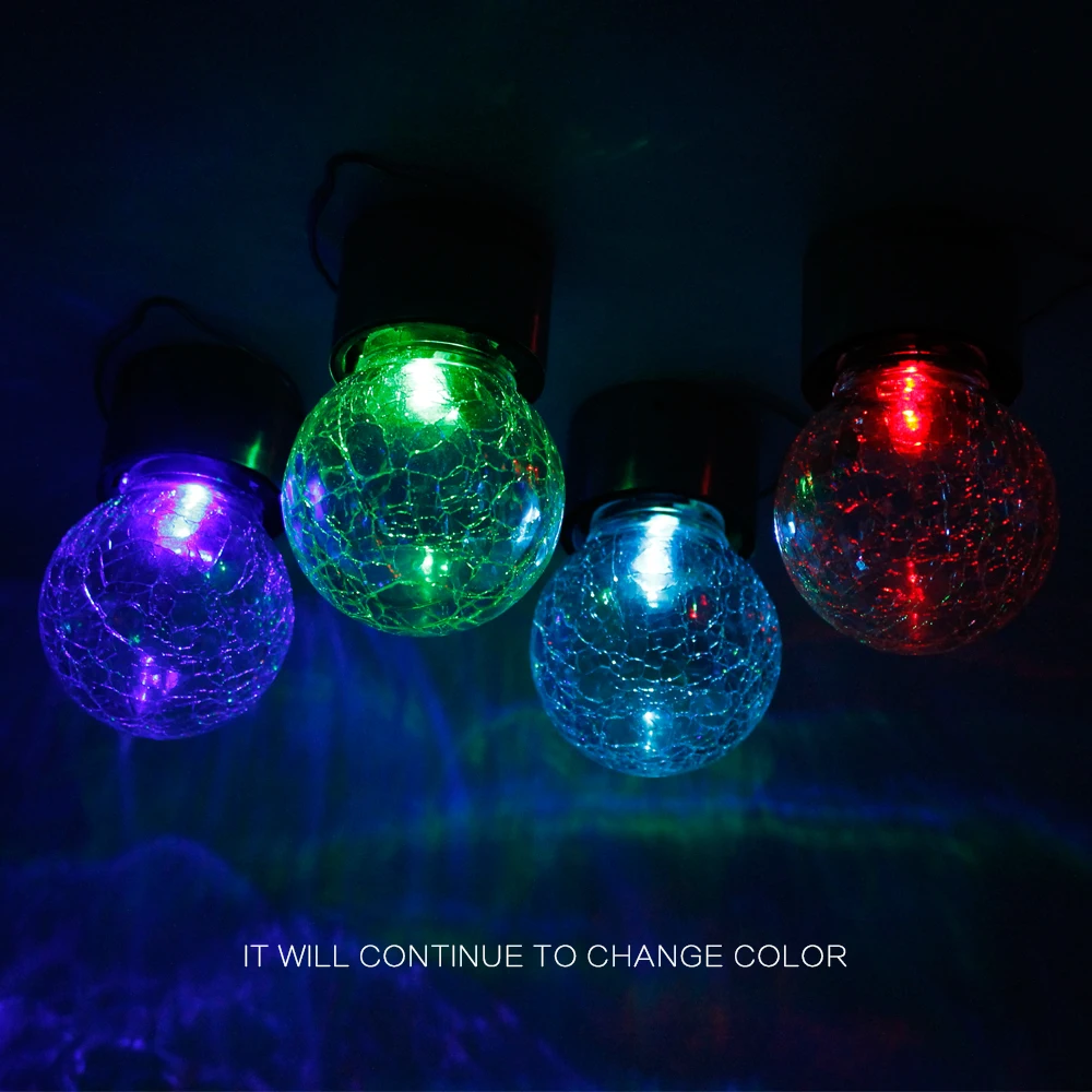 solar hanging crackle ball