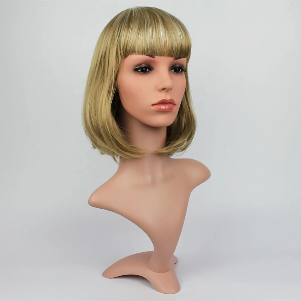 Реалистичный PE женский манекен голова с волосами, D2-FIR, T25B