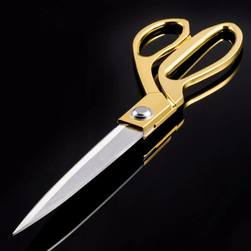 Винтажные портновские ножницы 3 размера из нержавеющей стали золотые швейные ножницы порезы ремесла Прочная высокая сталь для тканевого ремесла бытовой D