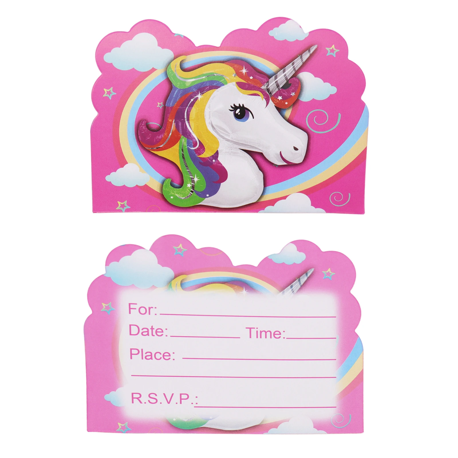 

Unicorn Series Children's Party Supplies,Unicorn Candles,Invitation Cards,Flags Paper Banners Bunting Kids Birthday Party