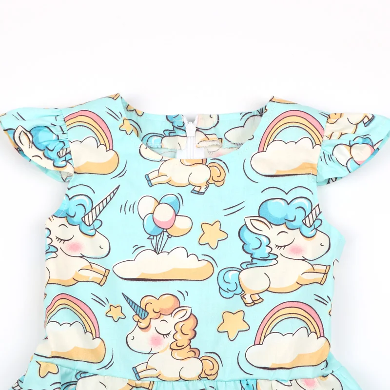 Baby Girls Dress Summer Unicorn Kids Princess Floral Dress Children Cotton Casual Dresses for Girls Clothes A Line Vestidos (5)