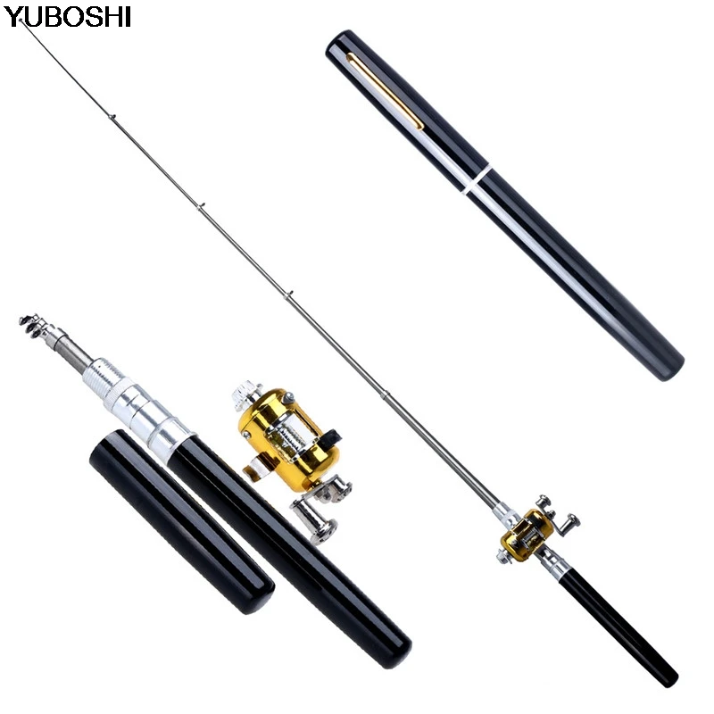 YUBOSHI карбоновая телескопическая удочка супержесткая ручка удочка мини Портативная карманная ручка удочка и катушка