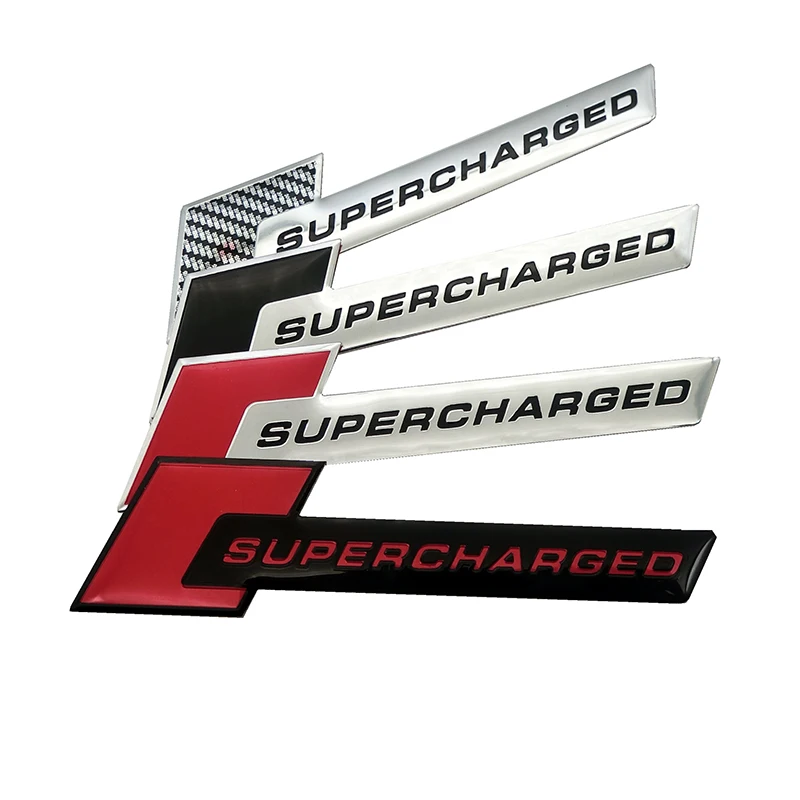 

Aluminum 3D Metal SUPERCHARGED Car Sticker Emblem Badge For Audi A3 A4 A5 A6 Q3 Q5 Q7 S4 S6 Jeep BMW Ford Volvo Nissan Mazda Kia