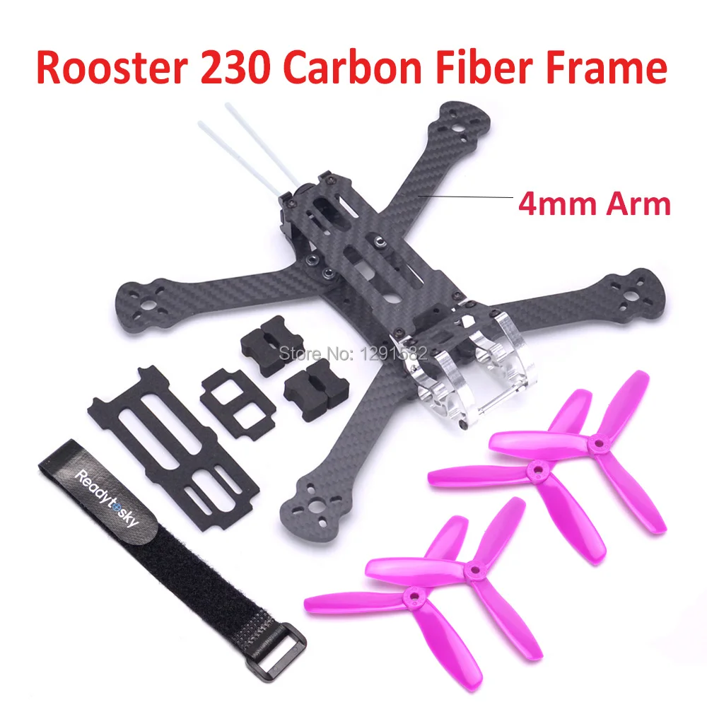

Rooster 230 wheelbase 225mm 5" 5 inch FPV RC Racing Drone Quadcopter Frame support 5045 Propeller