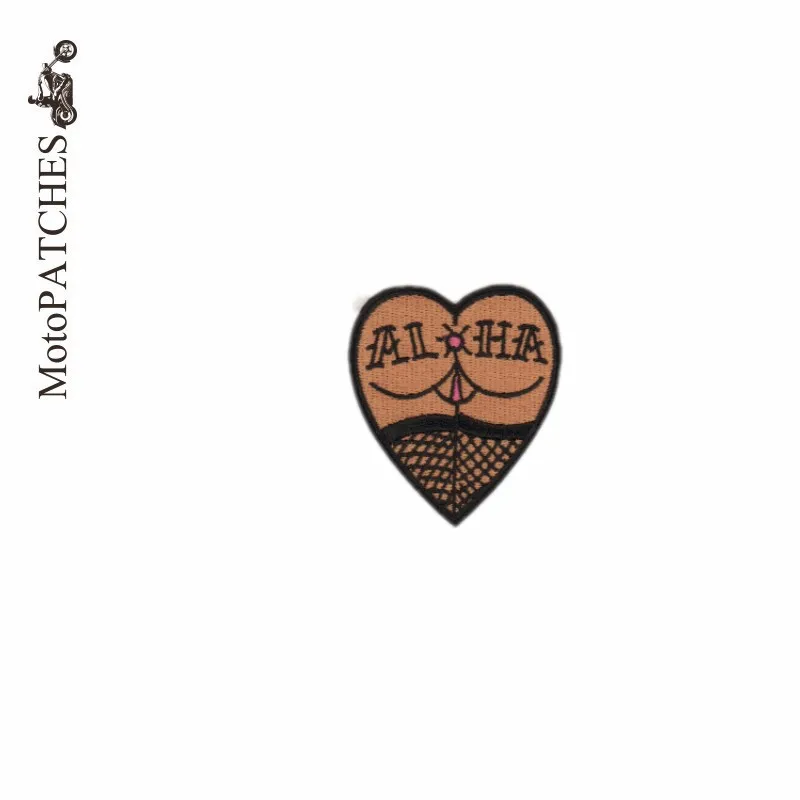 

MotoPATCHES Stockings Heart Motorcycle Jacket Biker Vest Patches For Clothing Embroidered Iron On Patches