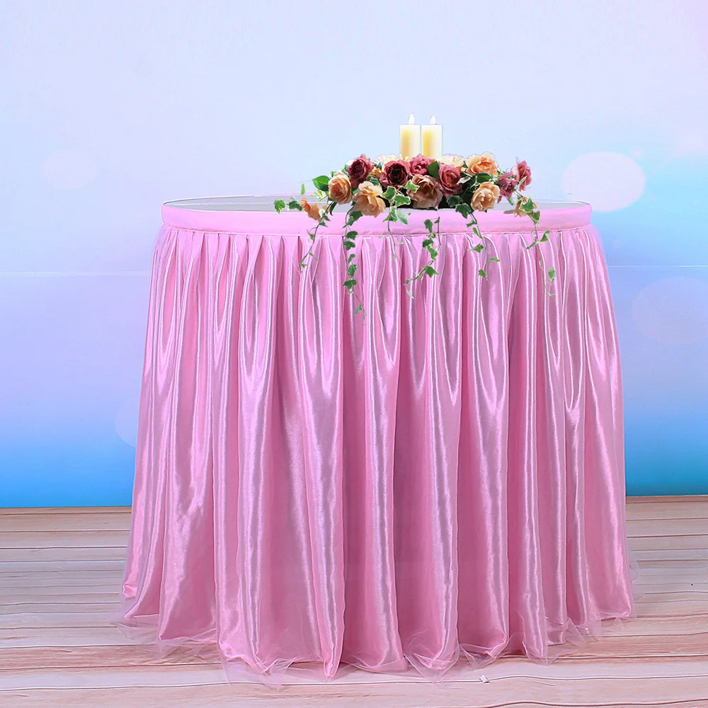 Tulle Table Skirt Tablecloth for Party Wedding Home Decorationin Table Skirts from Home
