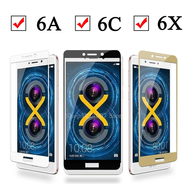 Полноэкранное закаленное стекло для Honor 6X 6A 6 A C X Huawei 6C защита экрана защитное