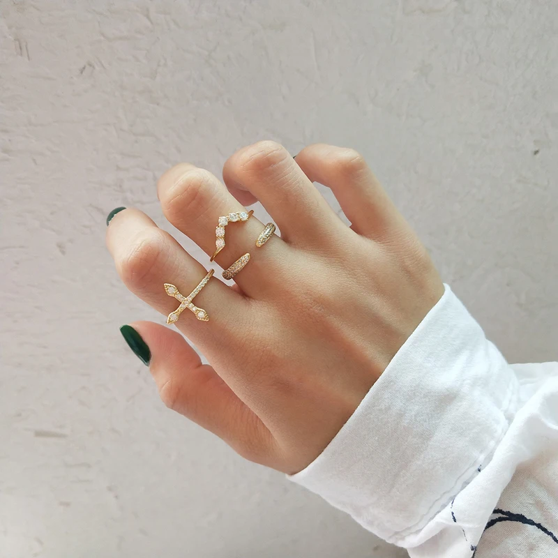 925 пробы Серебряное кольцо на палец и прозрачное CZ Винтажное кольцо для женщин Стерлинговое Серебро-ювелирные изделия