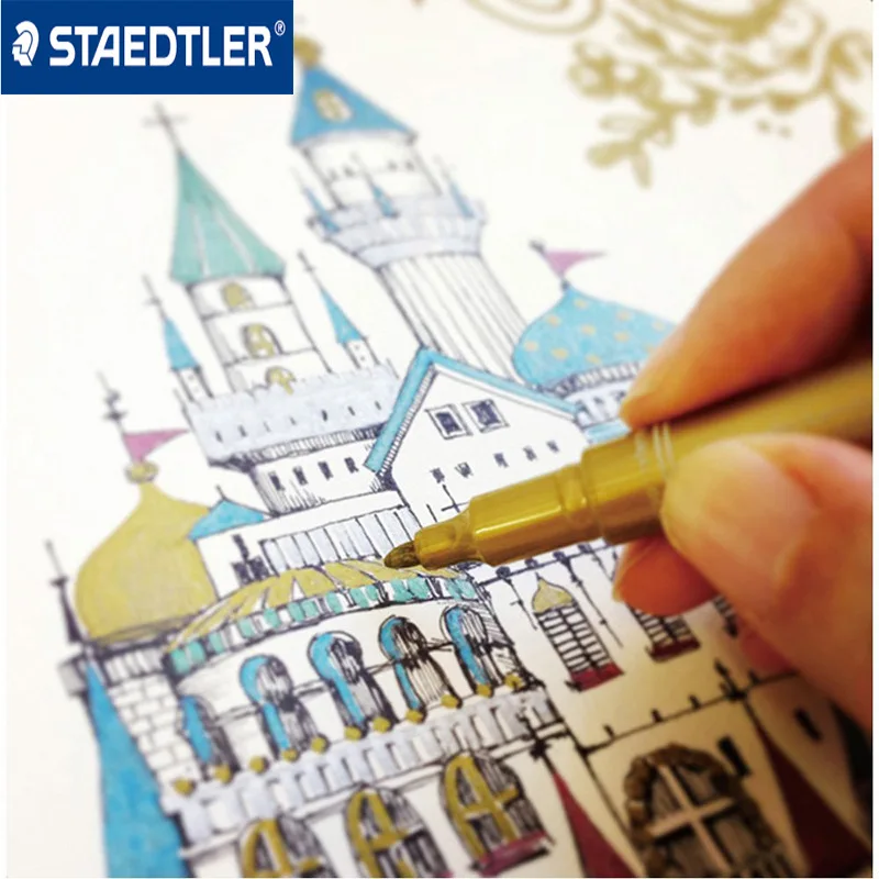 Staedtler 8323 SBK5 металлический Перманентный маркер масловодонепроницаемый для