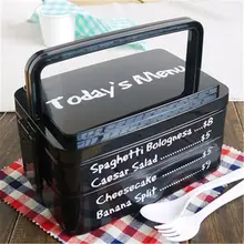 Mode Drei Schicht Rechteck Container Umweltfreundliche Lunchbox Bento Behälter Für Lebensmittel Geschirr Sets Promotion Verwenden
