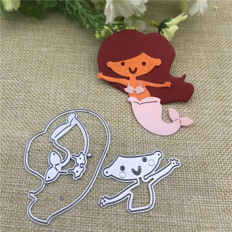 

Mermaid Metal Cutting Dies Stencil for DIY Scrapbooking Album Embossing Paper Cards Deco Crafts Die Cuts