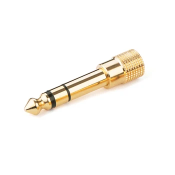 

Gold 6.5mm 1/4"Male plug to 3.5mm 1/8"Female Jack Stereo Headphone Audio Adapter