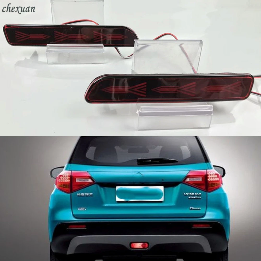

CSCSNL 2PCS For Suzuki Ertiga Vitara Ciza S-Cross Splash SX4 Rear Tail Brake Light Back Fog Light Warning Light Reflector LED