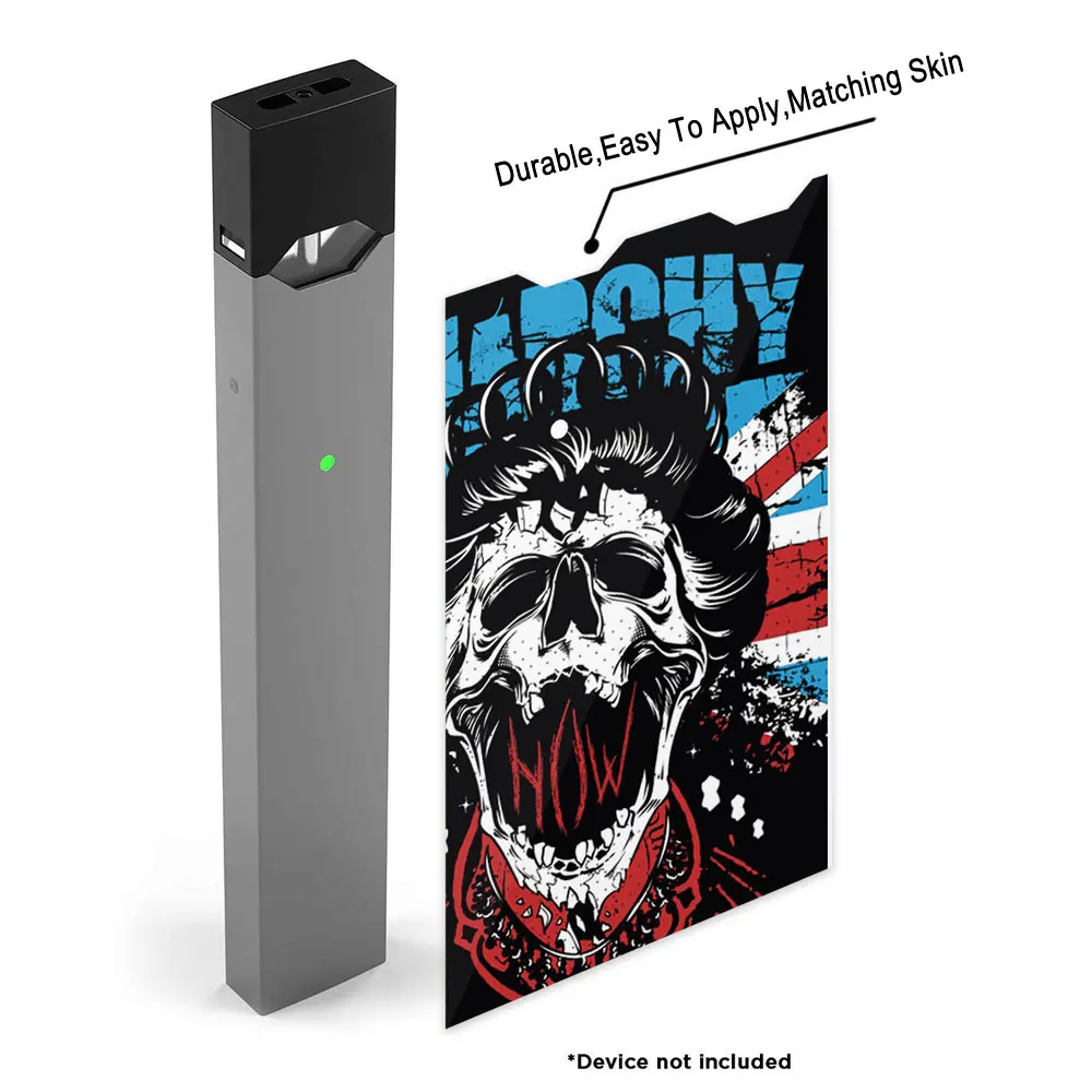 SHIODOKI 2 Pack Juul Skin Decal для Pax JUUL 2.5D технология ультра тонкая защитная наклейка для JUUL Wraps Cases-череп