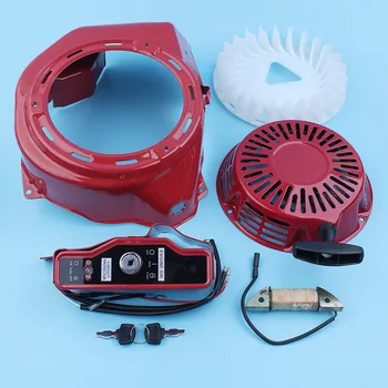 

Ignition Switch Conrtol Keybox Box Recoil Starter Flywheel Cover Kit For Honda GX390 GX340 11HP 13HP 188F 190F Generator Power