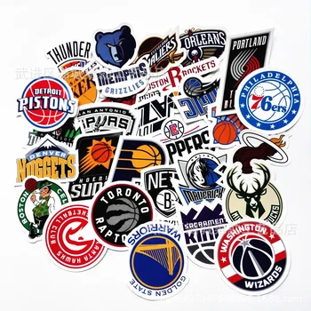 

30-32pcs basketball football Team logo decoration stationery sticker diy diary scrapbooking label sticker stationery