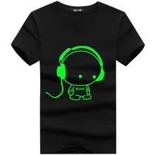 Summer New Pattern Noctilucent Dress Pure T Pity Fluorescence Wear Short Sleeve Rendering Unlined Headset Boy Male Suit-dress Summer New Pattern Noctilucent Dress Pure T Pity Fluorescence Wear Short Sleeve Rendering Unlined Headset Boy Male Suit-dress