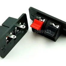 10 шт. 2P аудио динамик терминал зажим с двойной пружиной разъем