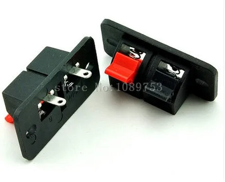 

10pcs 2P Audio Speaker Terminal Double Spring Clip Jack Plug Socket