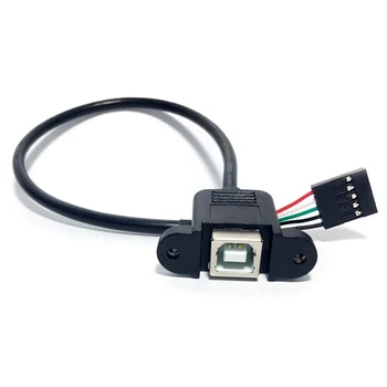 

30cm USB B Female Panel Mount To 5 Pin Motherboard Printer Cable