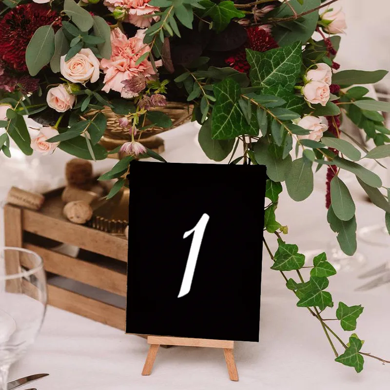 

Wedding Table Number Wall Sticker DIY Wedding Decoration Vinyl Decals Removable Vinyl Art Beautiful Embellishment Decor QQ486