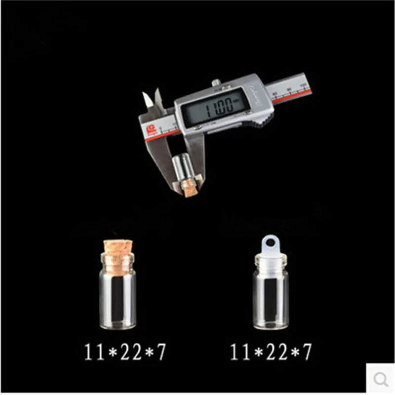 1 мл маленькие стеклянные бутылки с пробками или резиновой пробкой стеклянные прозрачные крошечные банки милые бутылки подарок 100 шт