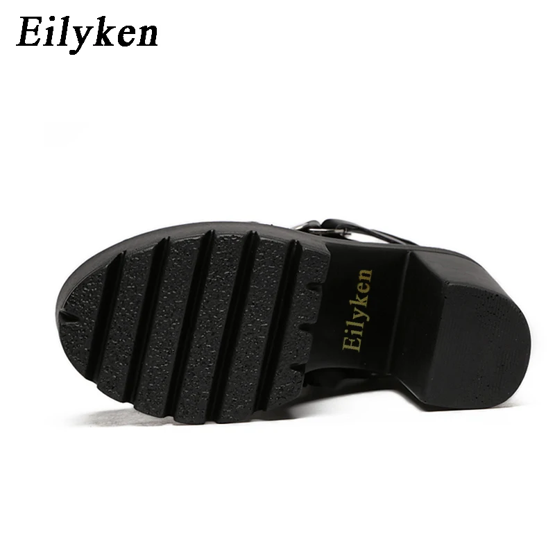 Najtaniej Eilyken Fashion czarne buty damskie 2019 nowa jesienna koronka miękka skórzana platforma buty kobieta Party botki wysokie obcasy