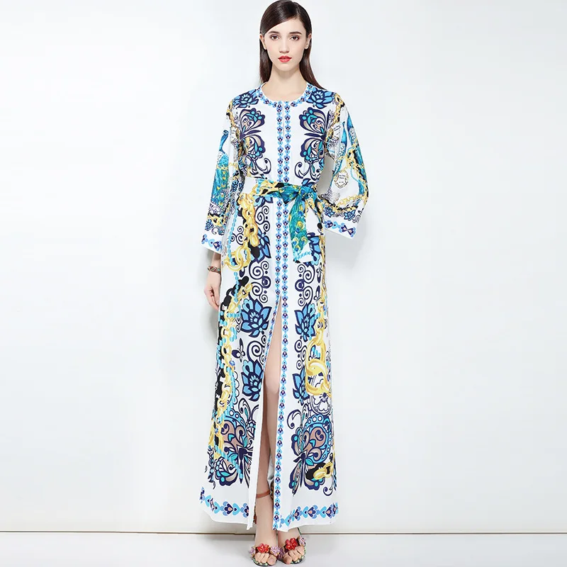 dress 2018 Spring summer Dress Women dresses Party new print dress skirt loose size one piece Dress Women's beach dress wedding