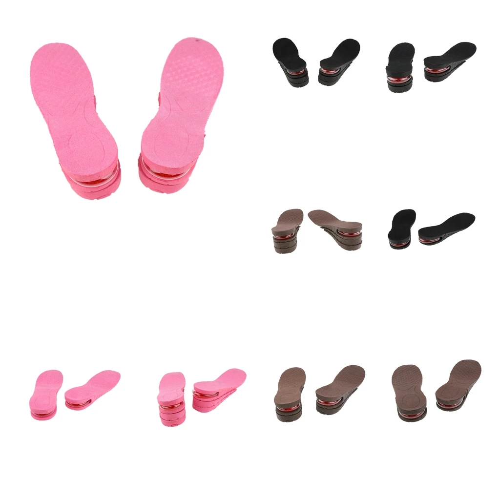 1Pair Breathable Height Increase Insoles Soft Full Length Shoes Elevator Lift Pad Heels Inserts Cushion