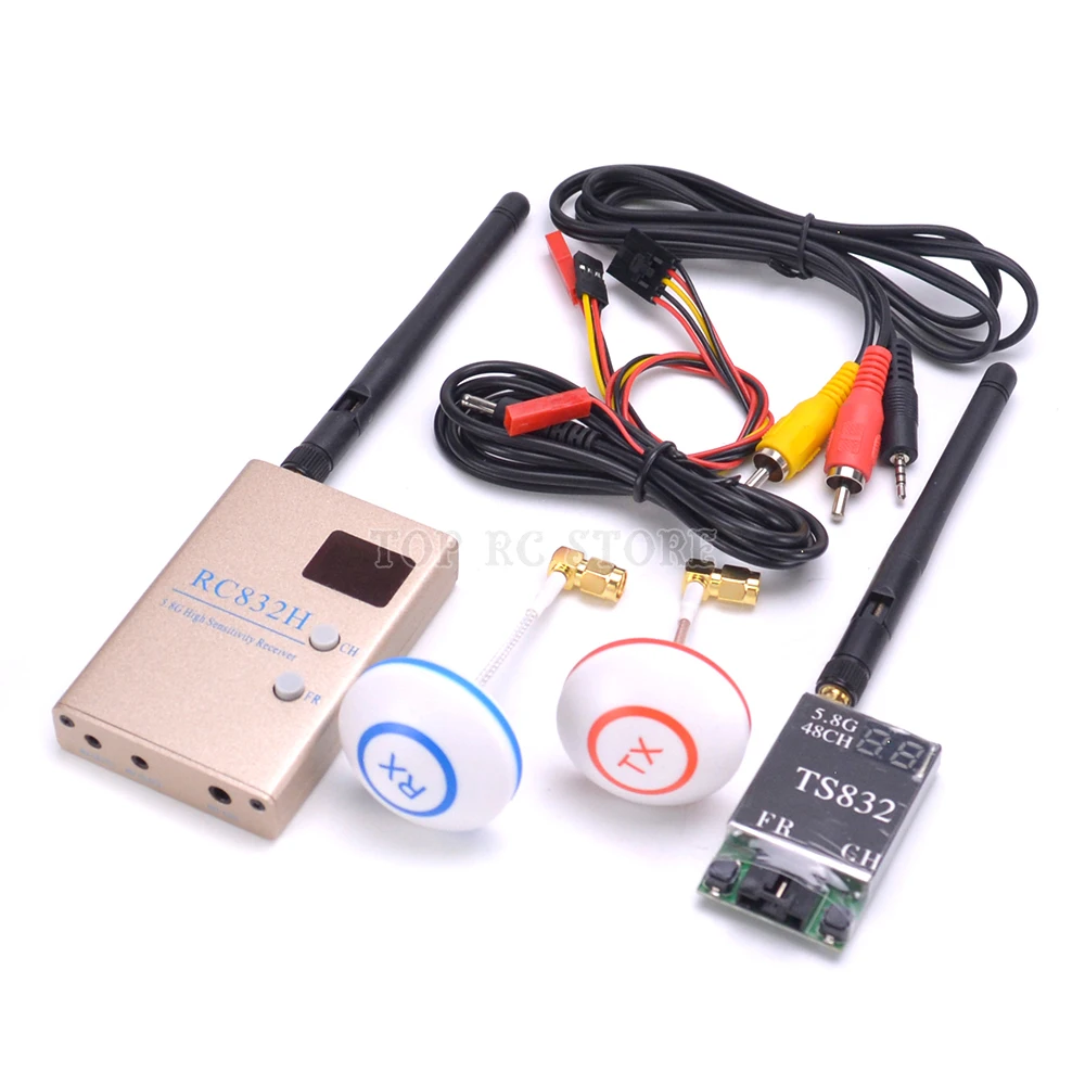 

5.8G 600mW 48CH Wireless AV Transmitter and Receiver TS832 RC832 RC 832 / 5.8G L Shape Antenna FPV High-Gain Clover Mushrooms