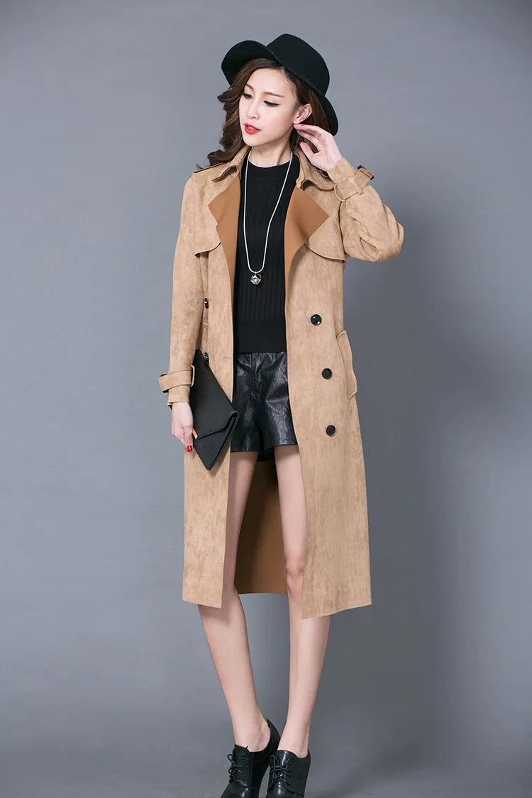 Solide army Manches Casual Nouveau vent camel Turn Femmes Longues Couleur Manteau 2019 Coupe Collar Moyen Green down Red Ses599 longueur À H5wqPP