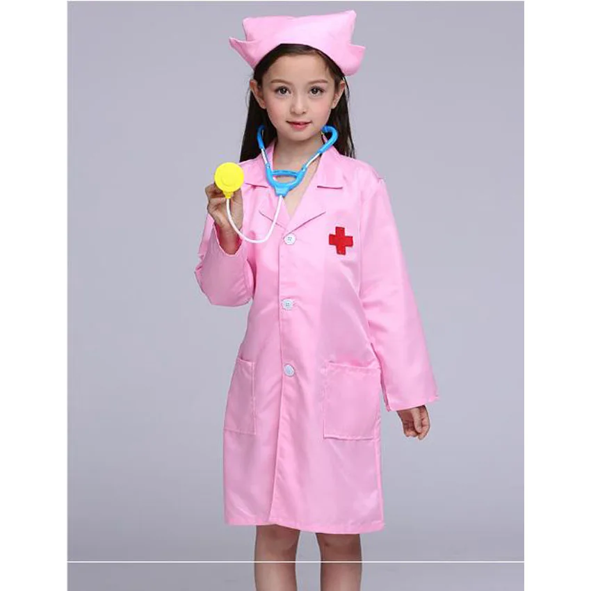 Doctors Coat Fancy Dress Costume Doctor Nurse Surgeon 999 Halloween Outfit Party 
