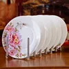 6pcs/set American Dining Room Ceramic Tableware Jingdezhen Bone China Porcelain Dinnerware 8*inch Deep Soup Dishes Decor Plates 2