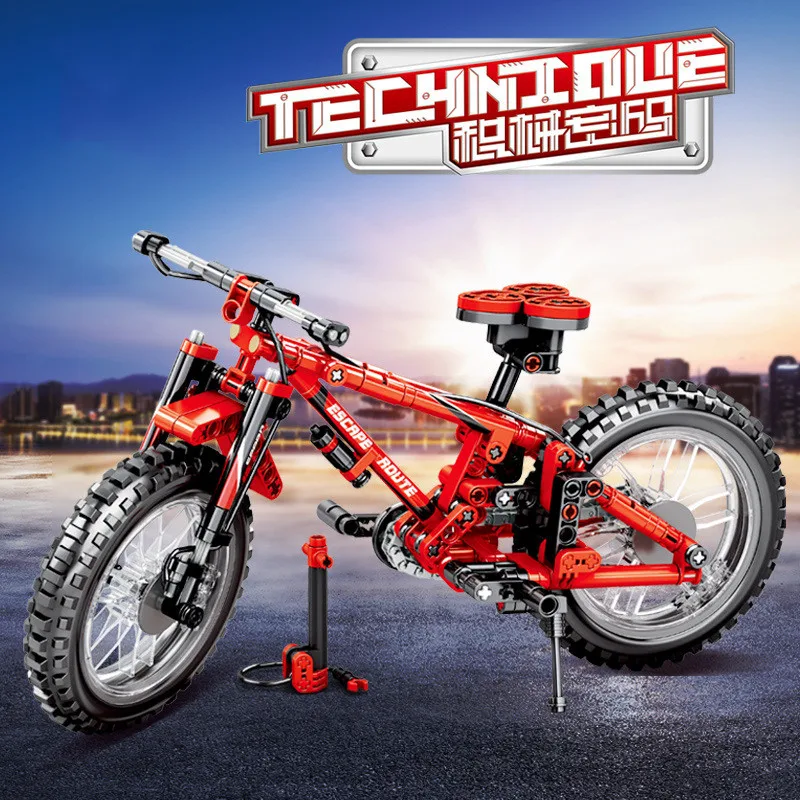 

Sembo 703302 Technique Mountain Bike 2in1 Tandem Bicycle Moc Building Blocks Bricks Educational Technic Series Action Toys
