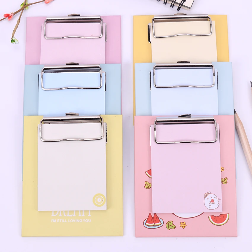 

Fruit Series Sticky Notes Mini Clipboard Notesbook Easy to Carry Program Memo Work Planner Cute Office Supplies