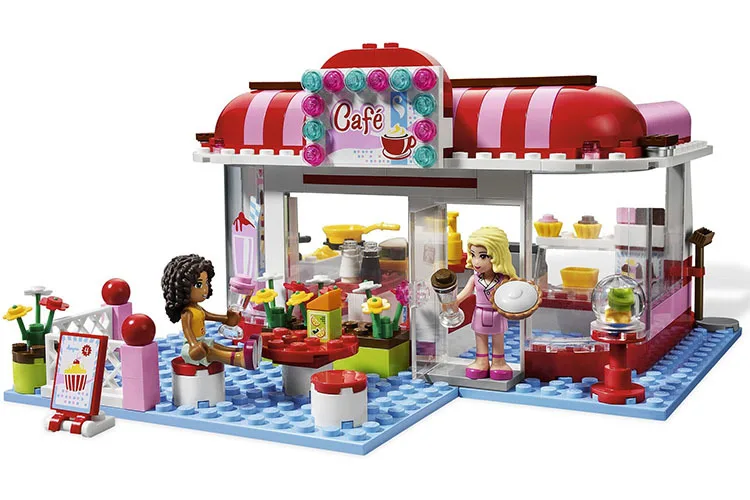 

10162 Legoing Friends Heartlake Coffee Shop 221Pcs Bricks Set Building Blocks Friend Toys For Children Legoing 3061